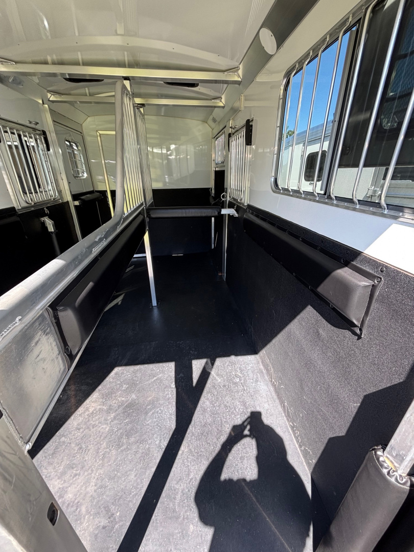 Used 2024 4-Star Trailers Straight Load 2 Horse Side Ramp Gooseneck 6'10" width Horse Trailer