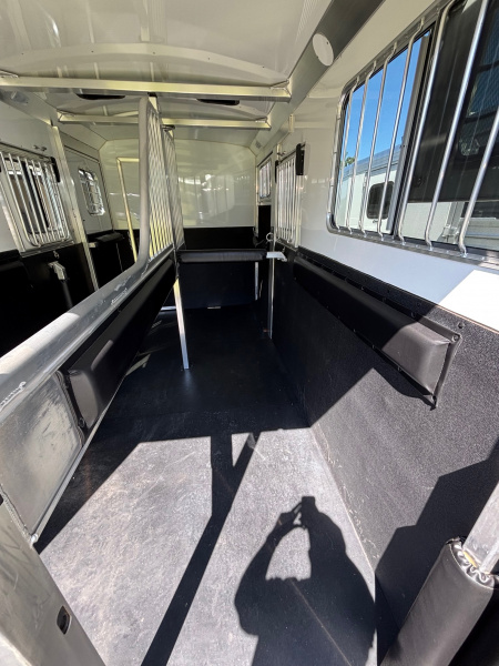 Used 2024 4-Star Trailers Straight Load 2 Horse Side Ramp Gooseneck 6'10" width Horse Trailer