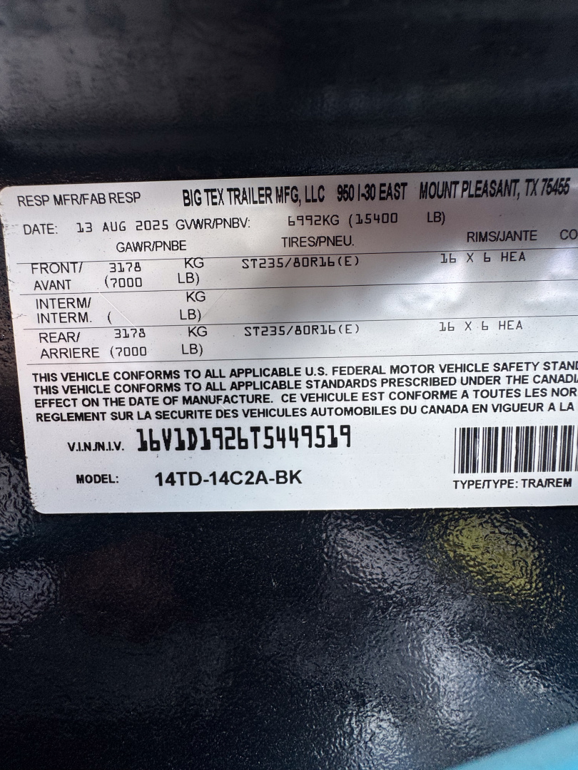 New 2026 Big Tex Trailers 14TD Dump Trailer