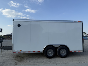 New 2026 WELLS CARGO ENCLOSED WHD8516T5 102X16 TA RAMP DOOR (GVW:14000) WHITE