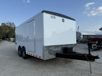 New 2026 WELLS CARGO ENCLOSED WHD8516T5 102X16 TA RAMP DOOR (GVW:14000) WHITE