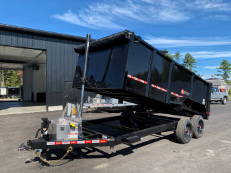 New 2025 U-DUMP 7X16 Dump Trailer / 48  Sides / Telescopic Cylinder/ Tarp & Ramps/ Oil Bath Hubs - 16k GVW