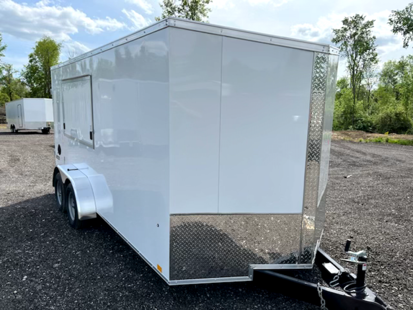 New 2026 Pace American 7 x 16 Journey SE Flat Top Sloped V-Nose Enclosed Cargo Trailer 7K Concession