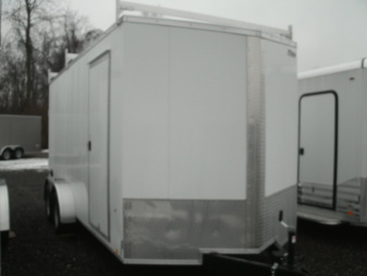 New 2026 Pace American 7 x 14 Journey SE Flat Top Sloped V-Nose Enclosed Cargo Trailer 7K Cargo / Enclosed Trailer