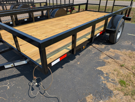 New 2025 Next Gen 6.5X14 Single 3.5k Axle Utility Trailer Tube Top Rail