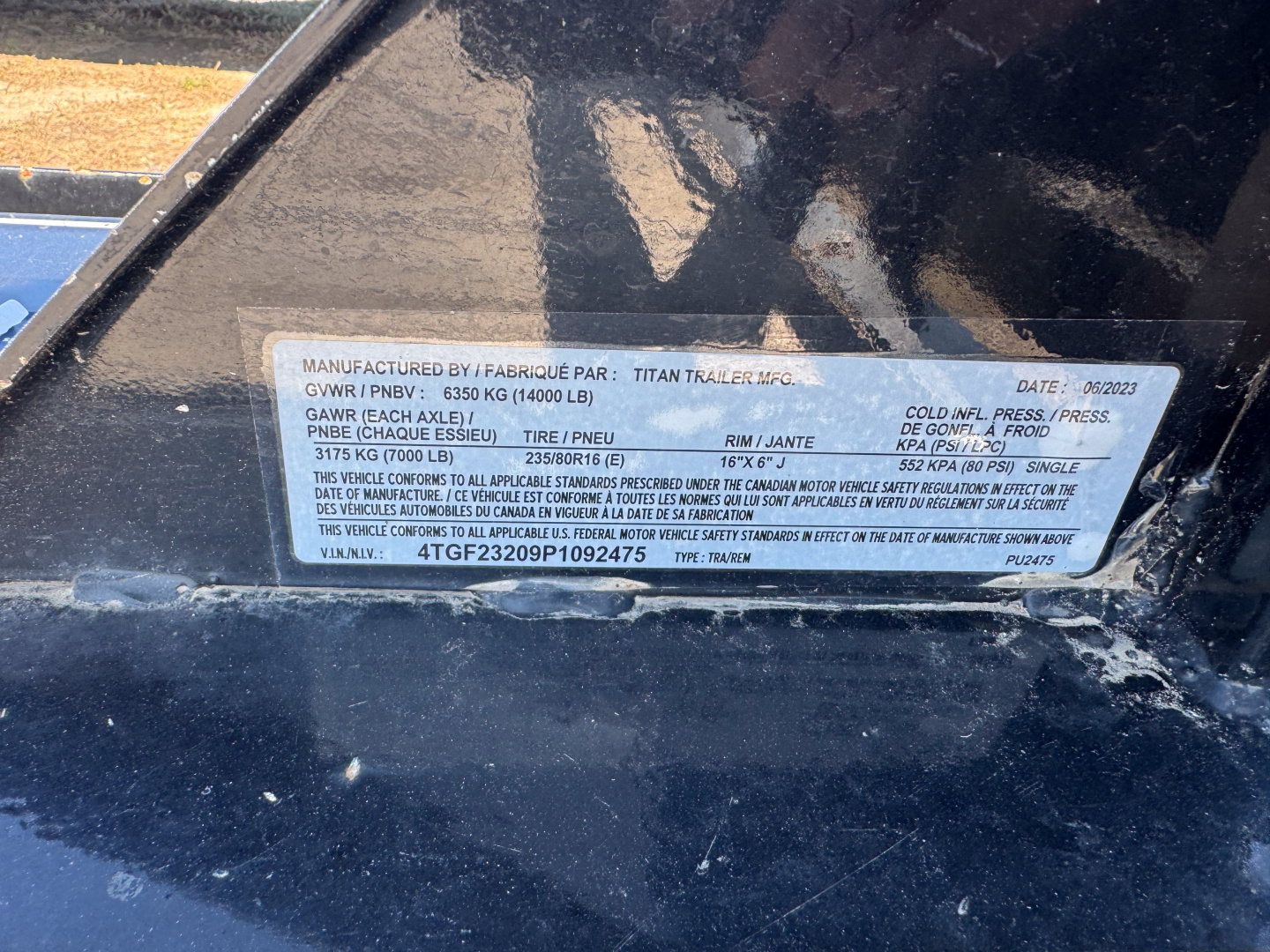 Used 2024 Titan 23' LoGlide Equipment Trailer