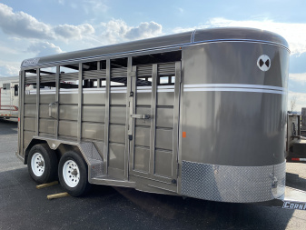 New 2024 CornPro 6' 8  x 18’ Bumper Pull Livestock Trailer