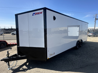 New 2026 Pace American 8.5X24 10k White Cargo / Enclosed Trailer