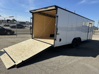 New 2026 Pace American 8.5X24 10k White Cargo / Enclosed Trailer