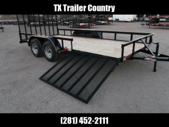 New 2025 Longhorn Trailers 83x18 Utility Trailer / ATV Trailer / Side by Side Trailer / 4ft Rear Ramp / 4ft Side Load Ramp / Electric Brakes