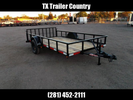 New 2025 Longhorn Trailers 77x12 Utility Trailer / 2ft Dovetail / 2ft Ramp Gate / LED Lights