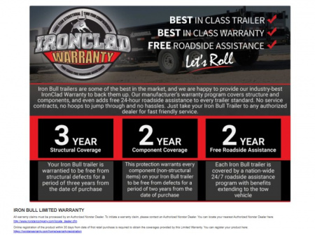 New 2026 Iron Bull 2026 Iron Bull 80x12 SA Gravity Tilt Equipment 7k GVW Equipment Trailer