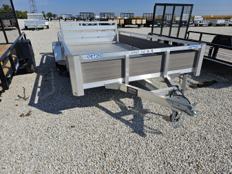 New 2023 Sure-Trac 7 x 12 3K Idler Aluminum Composite High Side Utility Trailer