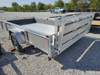 New 2023 Sure-Trac 7 x 12 3K Idler Aluminum Composite High Side Utility Trailer