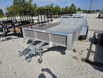 New 2023 Sure-Trac 7 x 12 3K Idler Aluminum Composite High Side Utility Trailer