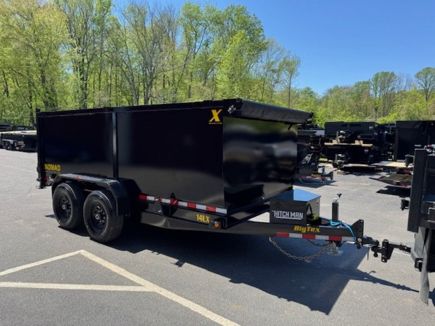 New 7 x 14 Big Tex Low Pro  14LX Scissor 4' High Side Dump Trailer 14k