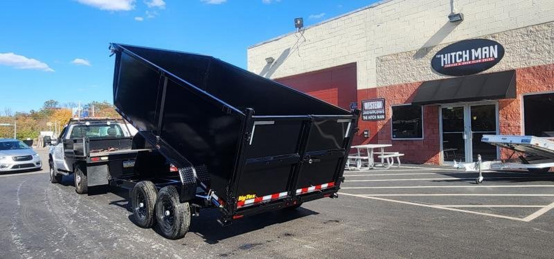 New 7 x 14 Big Tex Low Pro  14LX Scissor 4' High Side Dump Trailer 14k