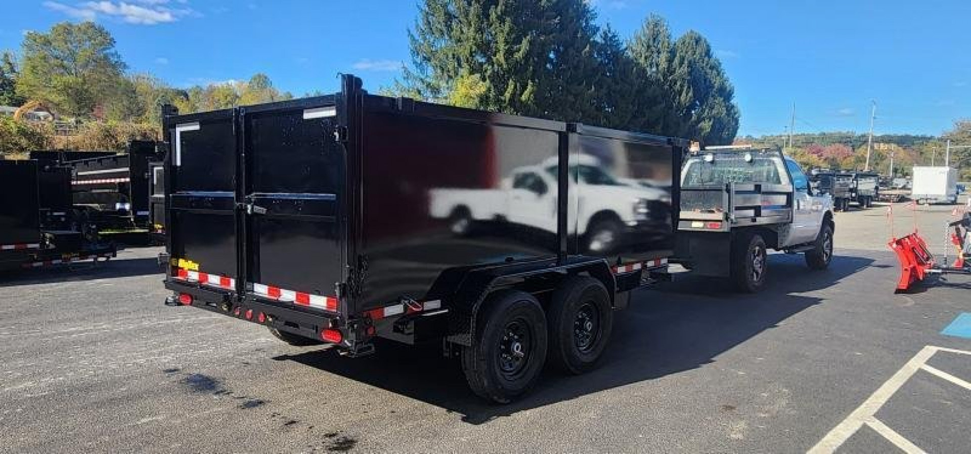 New 7 x 14 Big Tex Low Pro  14LX Scissor 4' High Side Dump Trailer 14k