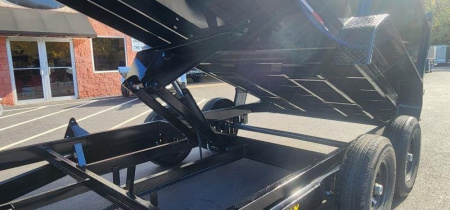 New 7 x 14 Big Tex Low Pro  14LX Scissor 4' High Side Dump Trailer 14k