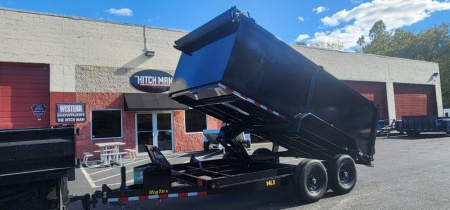 New 7 x 14 Big Tex Low Pro  14LX Scissor 4' High Side Dump Trailer 14k