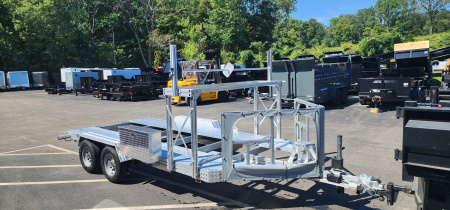 New 7 x 14'-2  Trailex CT-8455EB  HYPERCAR  Car / Racing Trailer 7k **84  between fenders