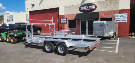 New 7 x 14'-2  Trailex CT-8455EB  HYPERCAR  Car / Racing Trailer 7k **84  between fenders