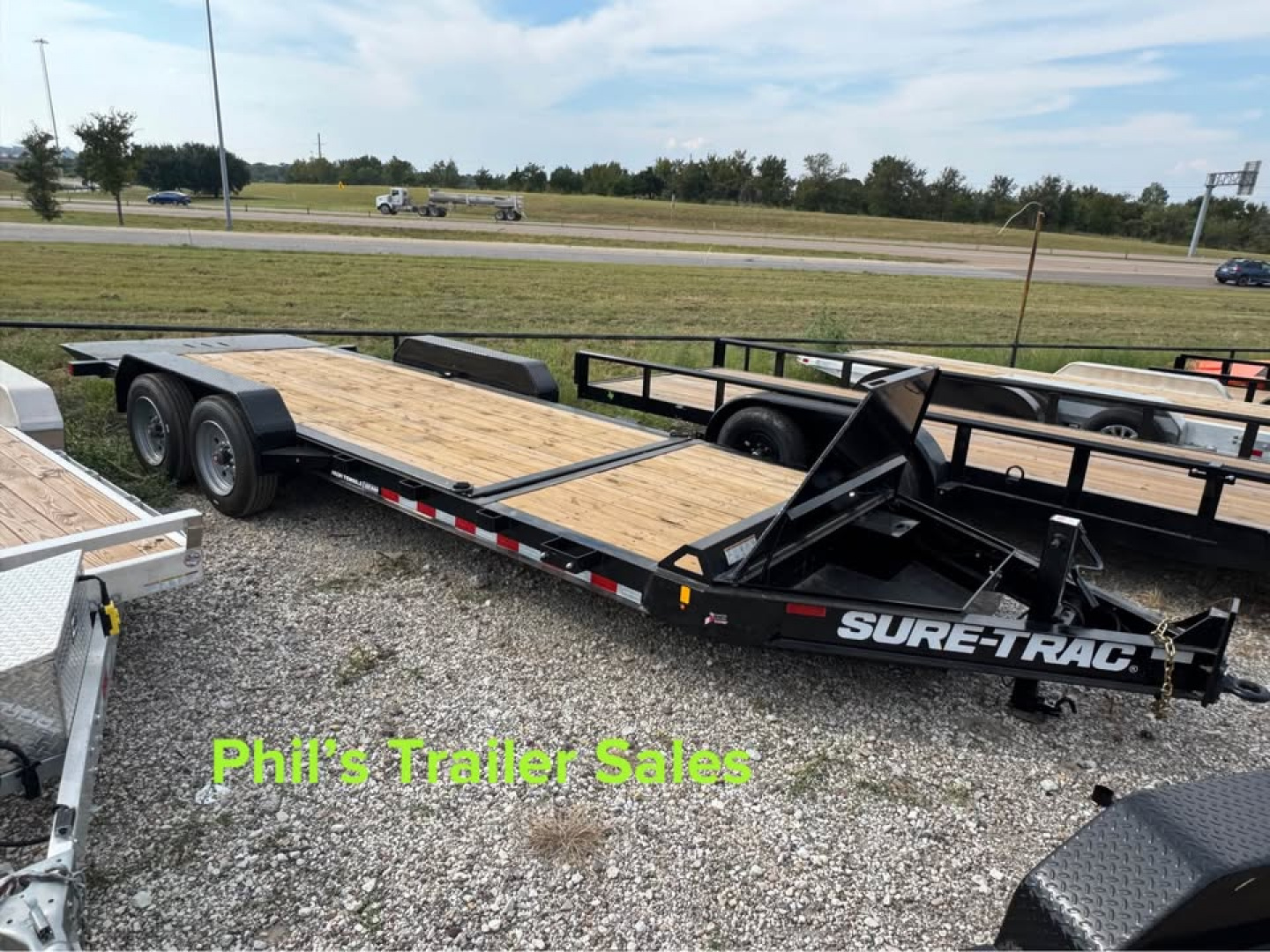 New 2025 Sure-Trac Tilt 20 EQUIPMENT TRAILER 17.6k commercial grade 8 k axles tilt Tilt Trailer