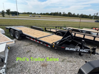 New 2025 Sure-Trac Tilt 20 EQUIPMENT TRAILER 17.6k commercial grade 8 k axles tilt Tilt Trailer