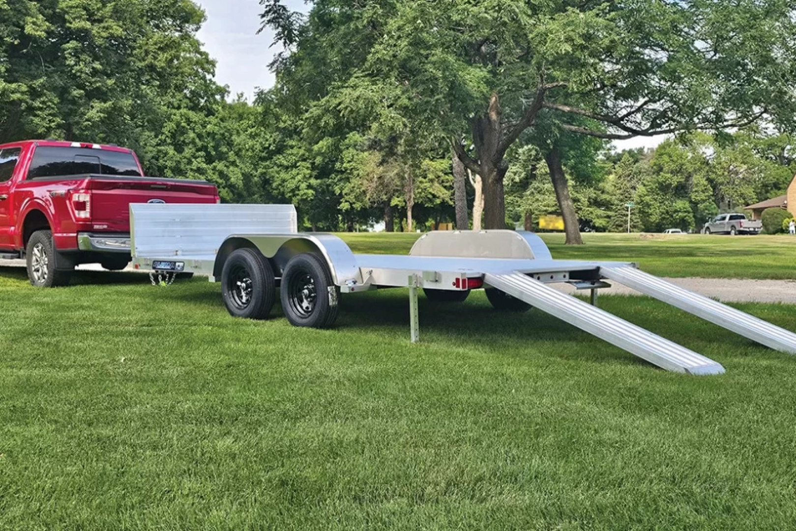 New 2026 Aluma 8218ESA-TA-EL-R-RTD Utility Trailer / ALL ALUMINUM / 81" WIDE X 18'4" LONG
