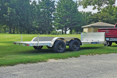 New 2026 Aluma 8218ESA-TA-EL-R-RTD Utility Trailer / ALL ALUMINUM / 81  WIDE X 18'4  LONG