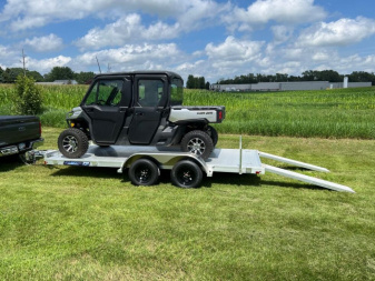 New 2026 Aluma 8218ESA-TA-EL-R-RTD Utility Trailer / ALL ALUMINUM / 81" WIDE X 18'4" LONG