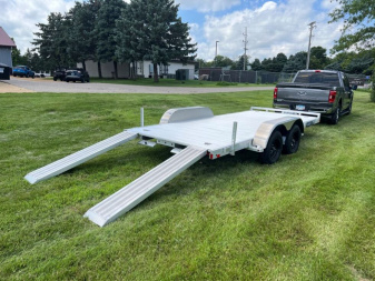 New 2026 Aluma 8218ESA-TA-EL-R-RTD Utility Trailer / ALL ALUMINUM / 81" WIDE X 18'4" LONG
