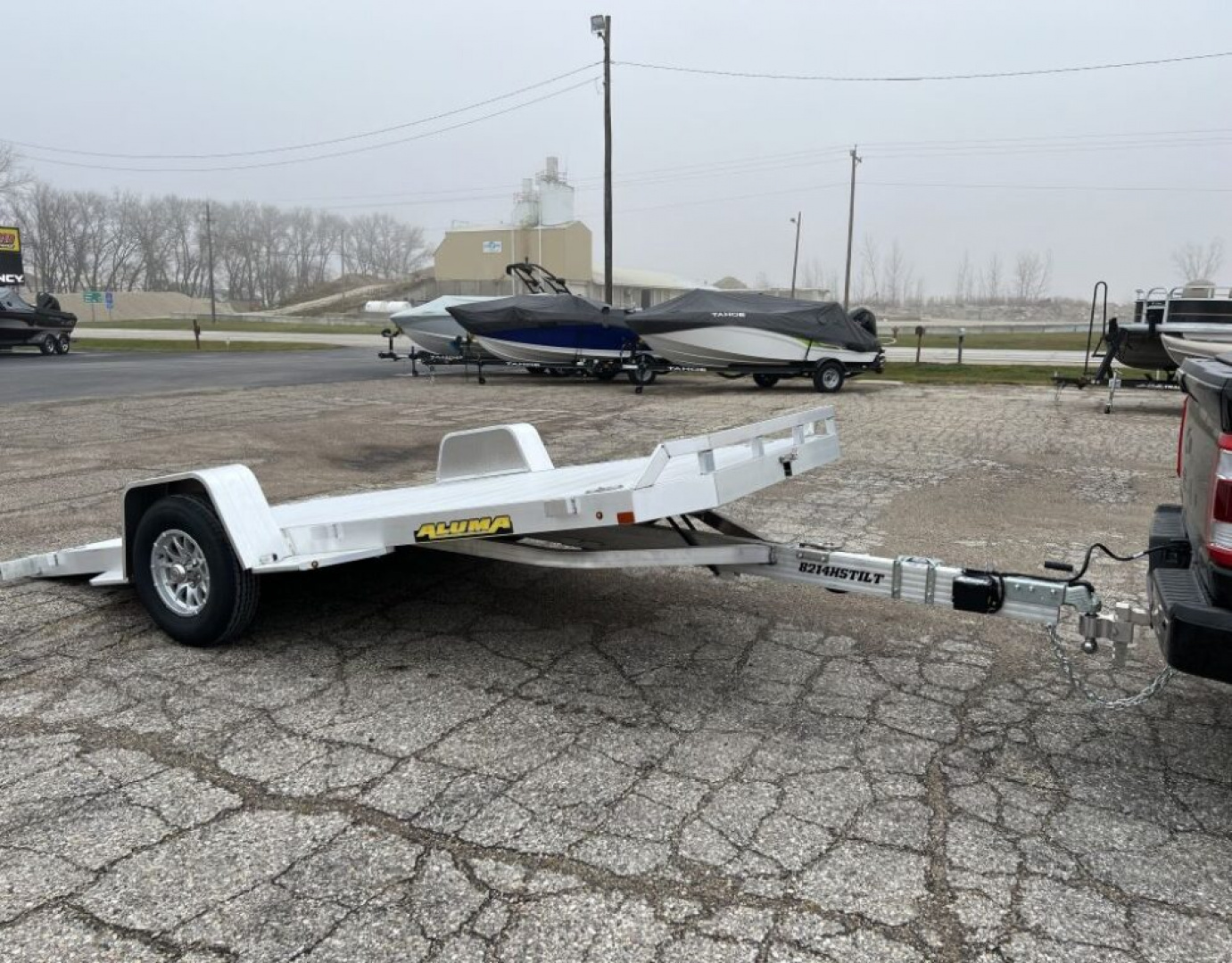 New 2026 Aluma 8214H-ESA-S-TG Tilt Trailer / ALL ALUMINUM / 80" WIDE X 14'6" LONG