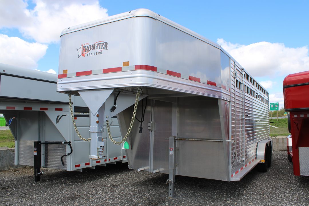 New 2025 Frontier Trailers 20' GOOSENECK 7 WIDE STOCK TRAILER Stock / Stock Combo Trailer