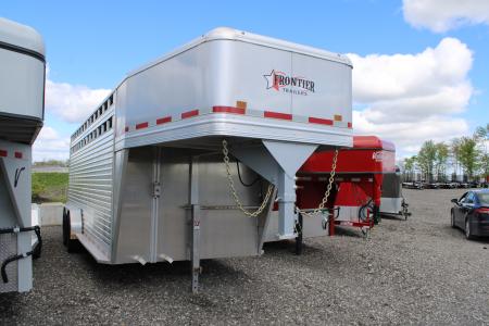 New 2025 Frontier Trailers 20' GOOSENECK 7 WIDE STOCK TRAILER Stock / Stock Combo Trailer