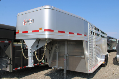 New 2025 Frontier Trailers 20' GOOSENECK 7 WIDE STOCK TRAILER Stock / Stock Combo Trailer