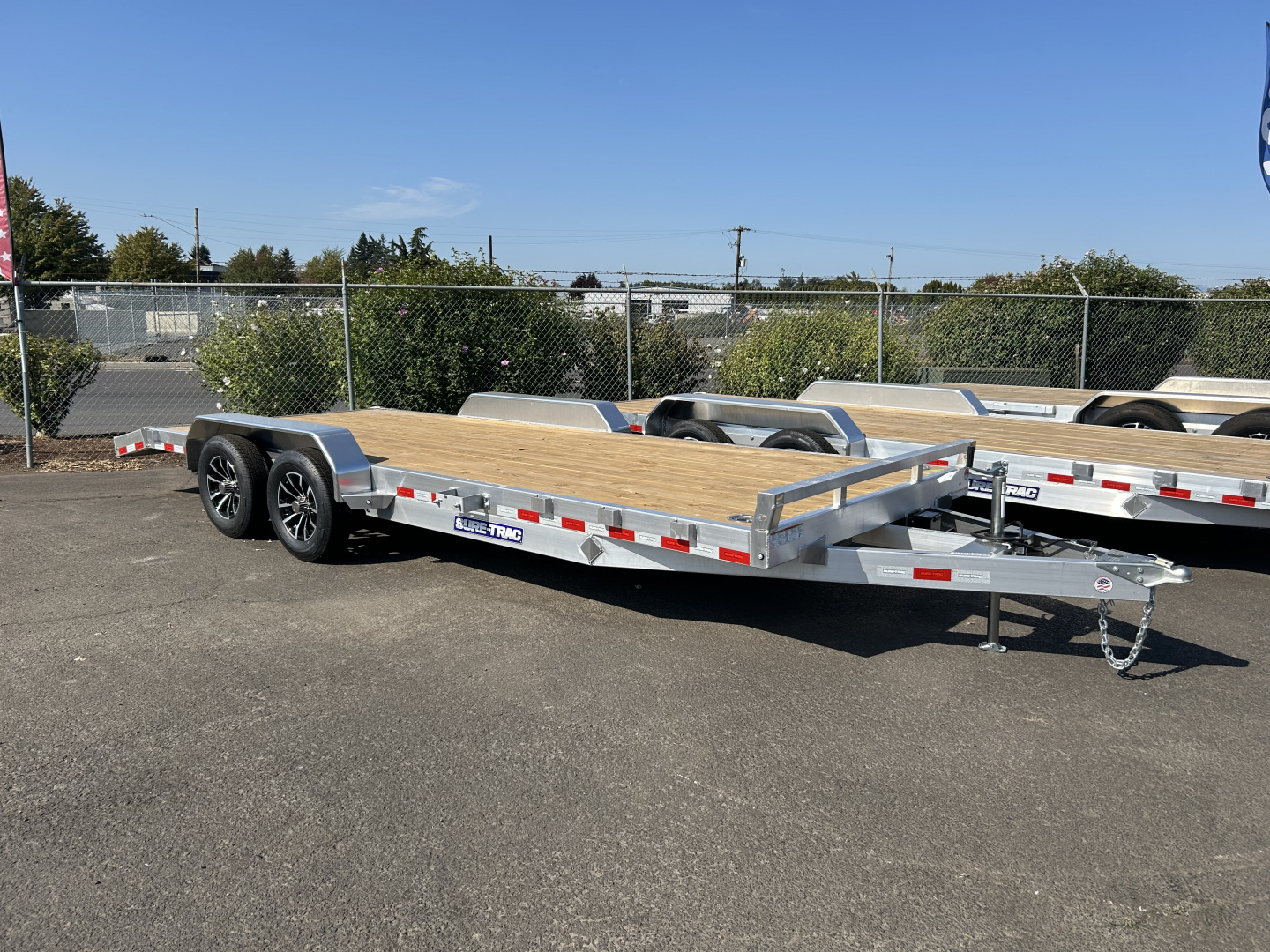 New 2025 Sure-Trac 7x20 (18+2) Aluminum Frame Wood Deck Car Hauler 7K GVWR