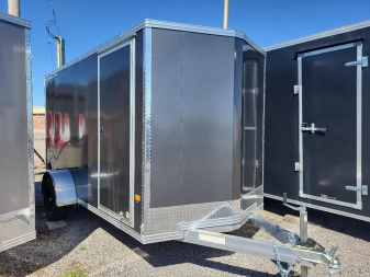 New 2026 ALCOM 6x12 Aluminum Cargo / Enclosed Trailer