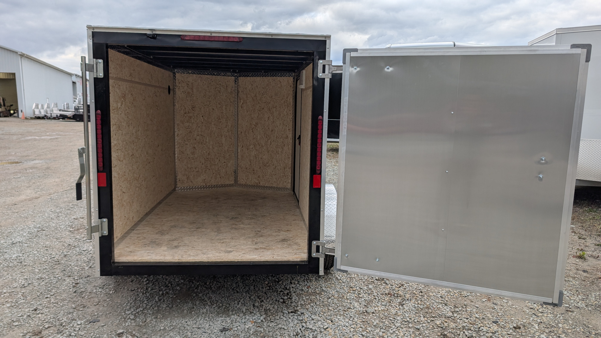 New 2026 LEGEND 5x8 + 1' V-Nose Thunder Cyclone Cargo Trailer w/ Single Barn Door