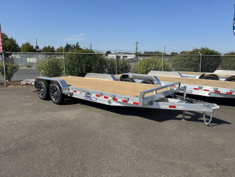 New 2025 Sure-Trac 7x20 (18+2) Aluminum Frame Wood Deck Car Hauler 7K GVWR