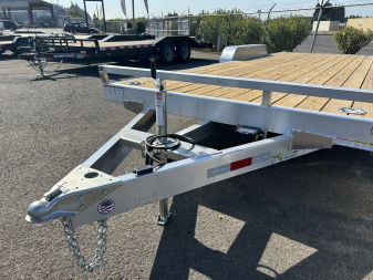 New 2025 Sure-Trac 7x20 (18+2) Aluminum Frame Wood Deck Car Hauler 7K GVWR