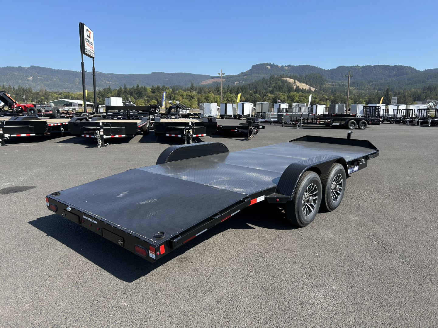 New 2025 Sure-Trac 7x20 (16+4) Steel Deck Car Hauler 10K GVWR