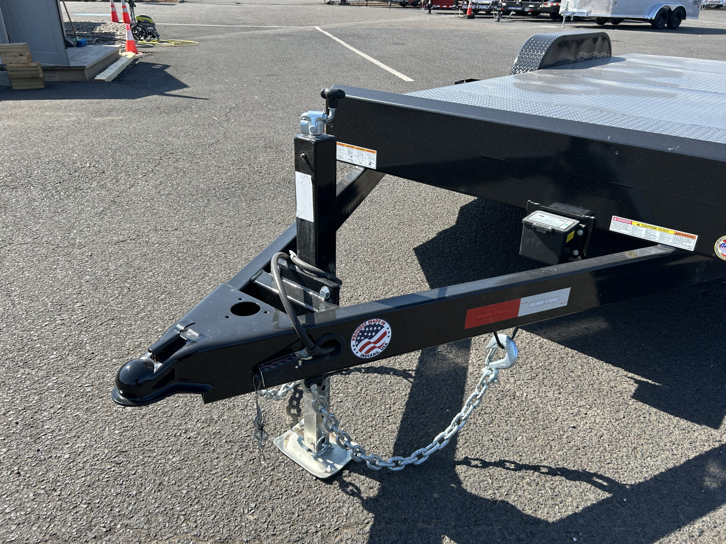 New 2025 Sure-Trac 7x20 (16+4) Steel Deck Car Hauler 10K GVWR