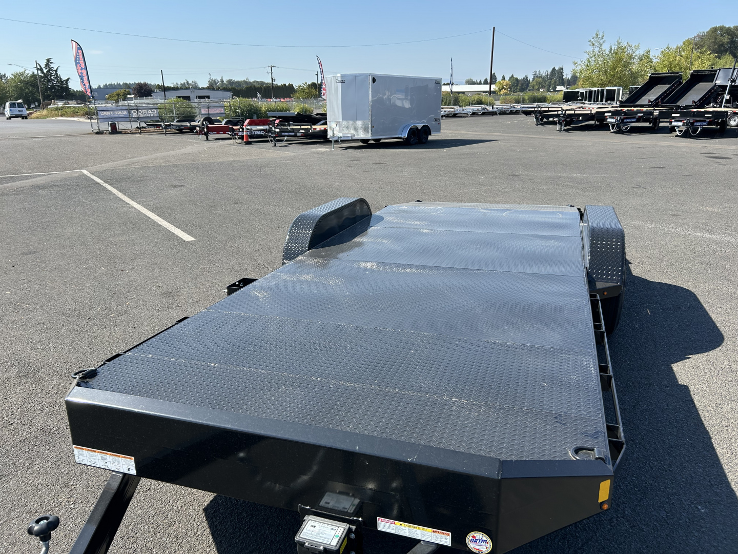 New 2025 Sure-Trac 7x20 (16+4) Steel Deck Car Hauler 10K GVWR