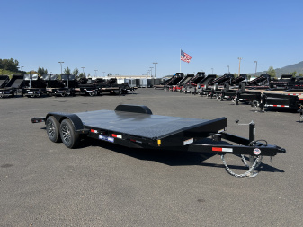 New 2025 Sure-Trac 7x20 (16+4) Steel Deck Car Hauler 10K GVWR