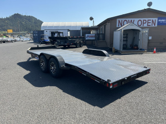 New 2025 Sure-Trac 7x20 (16+4) Steel Deck Car Hauler 10K GVWR