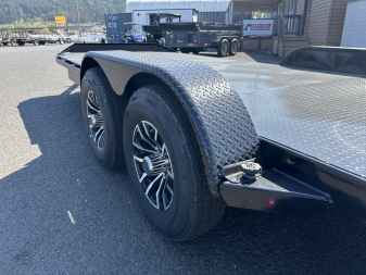 New 2025 Sure-Trac 7x20 (16+4) Steel Deck Car Hauler 10K GVWR