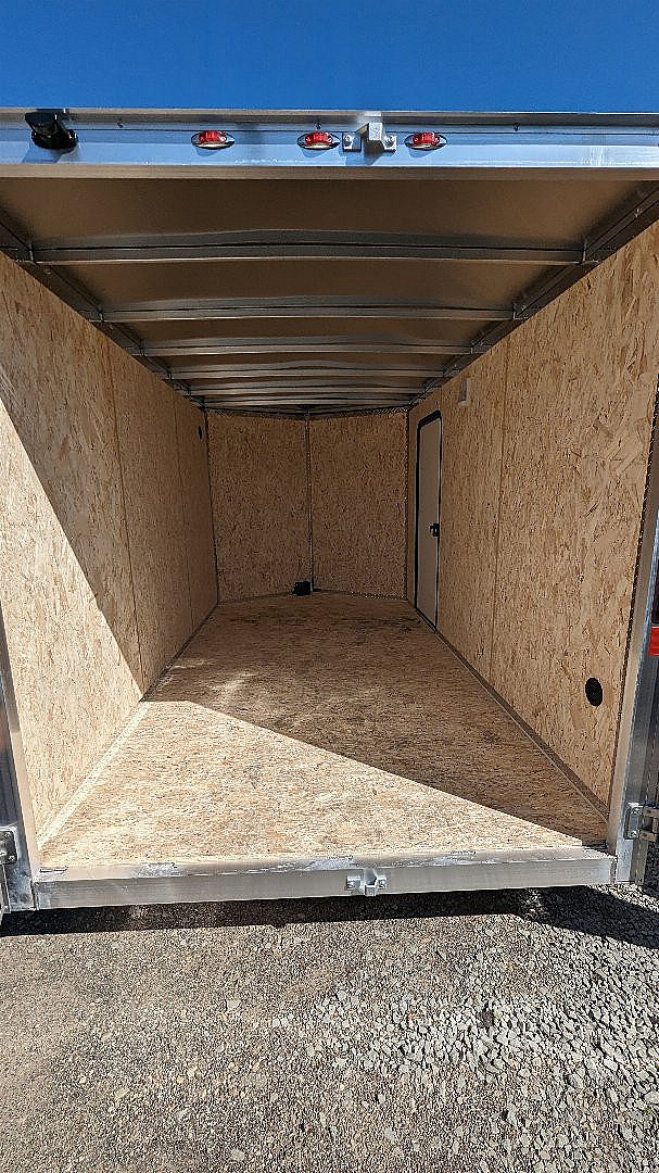 New 2026 Legend 7x12 + 2' V Thunder Aluminum Enclosed Cargo Trailer w/ Barn Doors