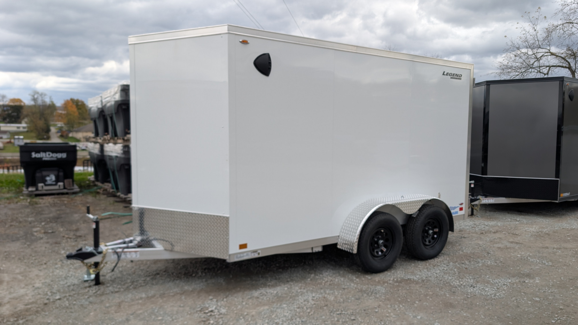 New 2026 Legend 7x12 + 2' V Thunder Aluminum Enclosed Cargo Trailer w/ Barn Doors