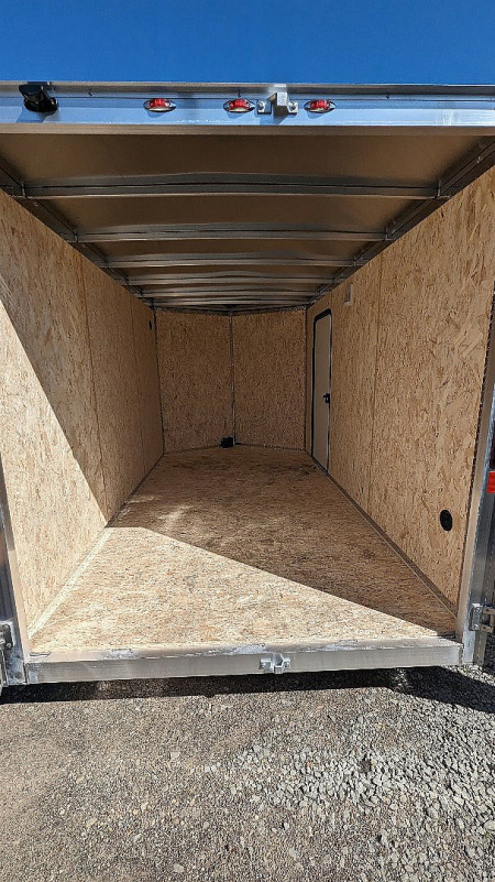 New 2026 Legend 7x12 + 2' V Thunder Aluminum Enclosed Cargo Trailer w/ Barn Doors